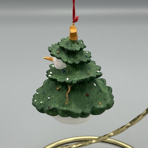Vtg Snowman Wearing Christmas Tree Ornament Star Stick Arms 3" T Signed SGF - Picture 5 of 7